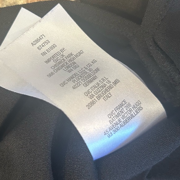 Susan Graver Stretch Woven Button Front Long Sleeve Shirt Plus 16 Black A286471 - Picture 7 of 10